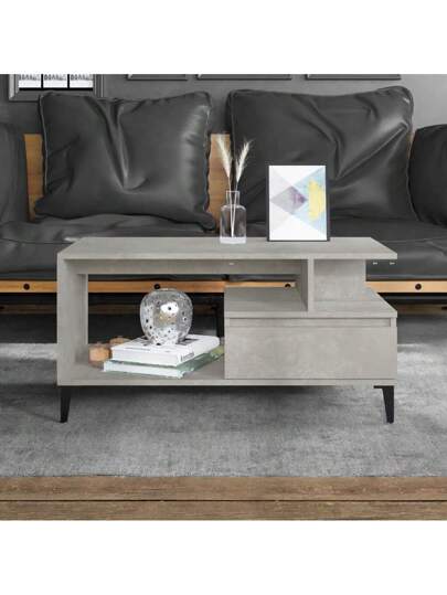 VidaXL Coffee Tafel 90x49x45 Cm Processed Wood Concrete Grijs