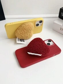 Flauschige Kunstlammwoll Herz Design Handyhülle kompatibel mit Apple Handy, Winter - Rot - Übersicht 5