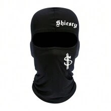 2pcs/1pc Letter And Dollar Print Ski Mask Balaclava Face Mask For Men Women UV Protection Windproof Scarf For Snowboard Motorcycle