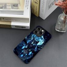 Compatible With IPhone 13-16 Pro Max Case, Magic Elemental Wolf In The Moonlit Night Print Phone Case Funny Liquid Silicone Case Impact Resistant Anti-Scratch Shockproof Protective Cover Gifts For Family, Friends, Kids, Birthday,Spring, Holiday, Boyfriends, Girlfriends, Valentine's Day