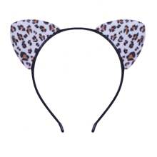 1 Peça Faixa de Cabeça com Orelhas de Coelho em Poliéster Sólido, Fofa e Elegante, Adequada para Festa, Rua, Vintage, Todas as Estações, Páscoa - Tiara de orelha de gato de pelúcia - Visão 20
