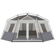 15' X 13' 8-Person Instant Hexagon Cabin Tent, 36.04 Lbs - Xám - Xem 2