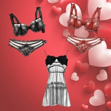 4pcs/5pcs Valentine's Day Inflatable Lingerie Balloons - Foil Chest, Skirt And Panty Shaped, Suitable For Valentine's Day Parties And Celebrations - Sexy Lingerie 5 Piece Set - View 3