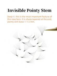 一盒560根，10D/12D/14D/16D/18D/20D预制浓密睫毛，0.05mm尖头，长度8-15mm，C型卷度，自然柔软，手工嫁接假睫毛 - C - 查看 4