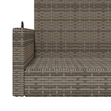Outdoor Poly Rattan Swing Bench Grey 119cm Wide Comfortable Seating For Garden Patio Balcony Relaxation - Grey - View 7