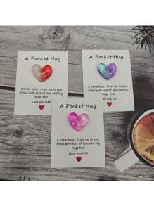 1pc, A Small Love Pocket Hug Card, Special Birthday Wedding Party Valentine's Day Gift, Isolation Gift, Hug Token, Think Of Your Gift Cute Resin Animal Decorations With Encouragement Greeting Cards, Home Decor, Room Decor, Weird Things