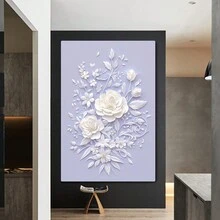 Colorful Abstract Floral Canvas Painting, Creative Home Decor, Suitable For Living Room, Bedroom, Dining Room, Study, Office, And More