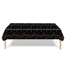 1/3 Manteles de fiesta de fútbol con temática deportiva, decoración de fiesta de rugby americano, mantel desechable de plástico para mesa de día de juego, suministros para fiesta de "tailgate" - 54x108 pulgadas - Multicolor - Ver 15