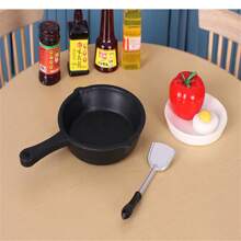 10pcs/5pcs/3pcs/2pcs/1pc 娃娃屋新款仿真煎锅食物玩具，DIY迷你厨房配件，娃娃屋厨房装饰，仿真煎锅，仿真蔬菜，微型场景装饰，微型拍摄道具，微型厨房用品 - 彩色 - 查看 8