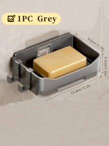 1 pezzo Portasaponetta in acciaio inossidabile per doccia, senza foratura, portasaponetta in metallo montato a parete,portasaponetta quadrato, portasaponetta adesivo per parete, portasaponetta per bagno/cucina/parete doccia/spugna, salvaspazio