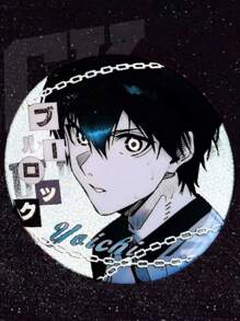 Blue Zone Football Anime Peripheral Badge, Blue Lock Awakening Double Flash Badge Series, Suitable For Gifts, Collection, Indoor Decoration, Backpack Decor