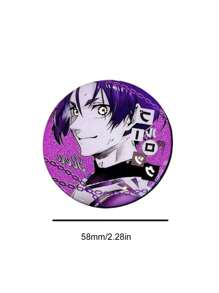 Blue Zone Football Anime Peripheral Badge, Blue Lock Awakening Double Flash Badge Series, Suitable For Gifts, Collection, Indoor Decoration, Backpack Decor