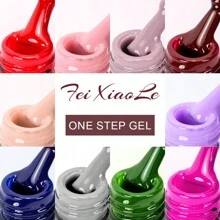 3-in-1 Gel in einem Schritt (ohne Top- und Basislack erforderlich) 27 Farben Serie 15ml Gel-Nagellack Set mit Herbstglanz Finish, halbpermanent, Glitzer, Pailletten Nagellack Set Kit, Softening UV-Lack für Maniküre, Nageldesign, einfarbig in einer Flasche