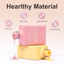 3-in-1 Gel in einem Schritt (ohne Top- und Basislack erforderlich) 27 Farben Serie 15ml Gel-Nagellack Set mit Herbstglanz Finish, halbpermanent, Glitzer, Pailletten Nagellack Set Kit, Softening UV-Lack für Maniküre, Nageldesign, einfarbig in einer Flasche