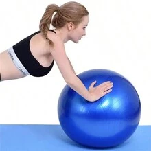 Bola Suíça Pilates Yoga Abdominais 65cm Sem bomba - Azul - Visão 2