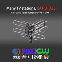 Plus 360°Rotation UV Dual Frequency 45-230MHz 15-22dB 42.65ft Cable Outdoor Antenna,High Gain Amplifier And Low-Noise Amplifier, Capable Of Receiving Digital HDTV UHF/VHF Signals Within 150 Miles, Supporting 2 Televisions - 174-860MHz - Xem 6