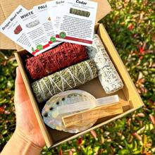 A Set Of Incense Kit - Contains White Sage, Cedarwood, Dragon's Blood Sage, Palo Santo, Abalone Shell, An Ideal Choice For Gifting - Three Sage Set - View 11