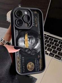 1 pieza Funda de teléfono con textura antideslizante y estampado de dólar de alta gama pintada a mano y colorida compatible con iPhone 16/11/16pro/16plus/16promax/16e/15Promax/13/14/12/XS/XR/7G/8P, Galaxy S25/S25PLUS/S25 Ultra/A16/A36/A26/A56/A50/A12/A32/A52/A72/A51/A21S/A13/A14/S24/S24PLUS/S24Ultra,S22/A52/A53/A54/A55