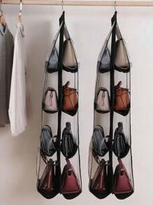 1 pieza, Organizador colgante para bolsos y carteras con 6/8 bolsillos, estantería colgante transparente para almacenar y organizar carteras, bolsos, ropa, pantalones, zapatos, faldas y decoración del dormitorio.