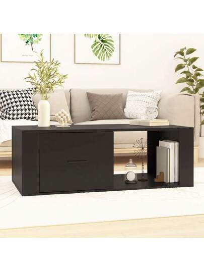 VidaXL Coffee Tafel 100x50.5x35 Cm Processed Wood Zwart