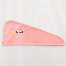 قبعة تجفيف الشعر بطراز التطريز، منشفة شعر سميكة من الفليس المرجاني للحمام، قبعة استحمام سريعة الامتصاص والتجفيف للنساء، اكسسوارات حمام منزلية، قبعة شعر للعودة إلى المدرسة، منشفة استحمام لصالون التجميل والفنادق والرياضة، ضروريات المنزل، منشفة، منشفة تجفيف الشعر لعناية البشرة - الأرجواني - مشاهدة 13