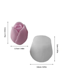 DIY Tulip Candle And Soap Silicone Mold - Floral Tool For Baking, Pastry Decoration, And Valentine's Day Gifts Birthday Graduation