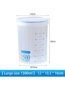 Japanese Thick Airtight Transparent Square Storage Jars/Containers For Grains, Spices & Food, Moisture-Proof Kitchen Canister - White - View 12