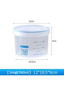 Japanese Thick Airtight Transparent Square Storage Jars/Containers For Grains, Spices & Food, Moisture-Proof Kitchen Canister - White - View 10