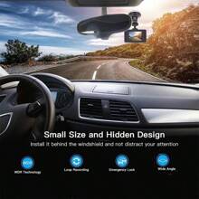 720P Dash Camera For Car Dash Cam 2.2'' IPS Screen Car Video Recorder G-Sensor Night Vision 140°Wide Angle - 黑色 - 查看 7
