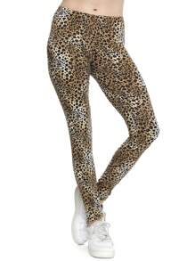 Women's And Plus Size Oh So Soft Full Length Leggings | Solids & Prints | Adult Sizes S - 7X - Brown Cheetah - 查看 1