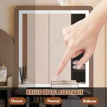 Tocador con 3 Cajones y Espejo -Tocador Moderno Vanidad para Maquillaje con Amplio Almacenamiento, Ideal para Organizar Todos tus Cosméticos - Gris - Ver 9