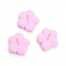 3 PCS Hibiscus Silicone Focal Bead,Flower Silicone Beads,Bulk Silicone Bead ,Silicone Bead Wholesale,Silicone Beads DIY Valentines - Sakura Silicone Beads - View 14