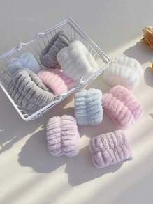 1/4/6pcs Wrist Protection Strap Wash Face Wristband God Water Absorption To Cuffs Sports Wiping Sweat Bracelet Sweat Sleeve Sleeve Cover Wash Anti Wet Sleeve Wrist Protection Water Absorption Band To Prevent Liquid Overflow - Multicolor - View 4