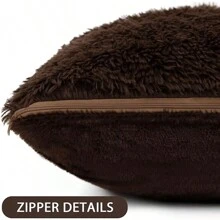 2pcs/Pack Fluffy Faux Fur Pillow Covers, Soft Plush Cushion Covers For Sofa, Bedroom, Decoration