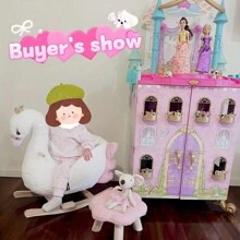 Rocking Horse, Swan Theme, Baby Toys, Home Outdoor Can Be Used, Holiday Birthday Gifts - White - View 5