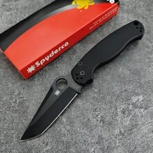 C81 Bearing Folding Knife G10 Black Handle Outdoor Tactical Survival Knife Camping Hunting Portable Pocket Knife Knives - Tổng chiều dài 20,9cm Chiều dài lưỡi dao 8,7cm Chiều dài tay cầm 12,2cm - Xem 1