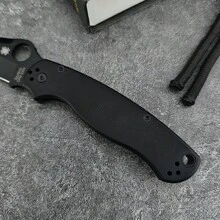 C81 Bearing Folding Knife G10 Black Handle Outdoor Tactical Survival Knife Camping Hunting Portable Pocket Knife Knives - Tổng chiều dài 20,9cm Chiều dài lưỡi dao 8,7cm Chiều dài tay cầm 12,2cm - Xem 4