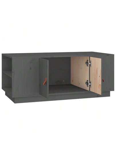 VidaXL Coffee Tafel 100x50x41 Cm Solid Pine Wood Grijs view 7