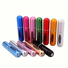 1 件 5ml 可再填充香水雾化瓶,底部填充便携式迷你喷雾瓶,铝制旅行装香水瓶,多功能化妆品喷雾器家居浴室装饰秋季装饰返校香水瓶 - 彩色 - 查看 9