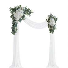 2 chiếc vòng hoa nhân tạo, trang trí đám cưới và vòng hoa cưới, trang trí nhà cửa, rèm trang trí ngoài trời, sắp xếp hoa nhân tạo đám cưới, trang trí tiệc cưới, hoa nhân tạo trang trí bằng nhựa - Nhiều màu - Xem 1