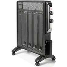 Electric Heater Oil  Radiator Convection Portable Mica Panel Heaters Micathermic Panels  Standing For Home Bedrooms Offices Any Room - Black1 - View 1