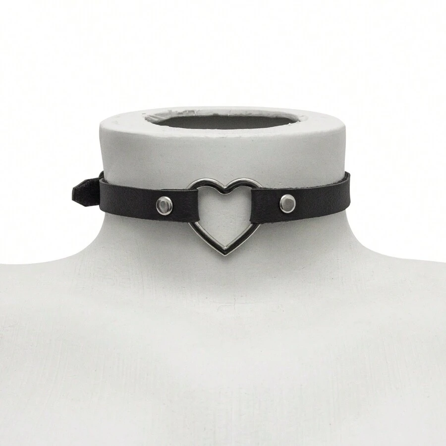 Cute Alternative Off Heart Choker Necklace For Women - 心 - 查看 1