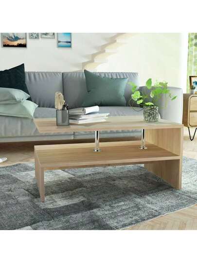 VidaXL Coffee Tafel 90x59x42 Cm Processed Wood Oak view 5