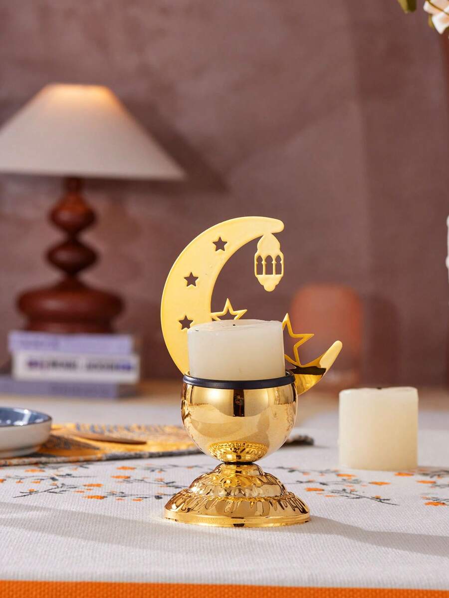 1 peça Castiçal Rama Decoração de Centro de Mesa Casamento Festa Aniversário de Casamento Decoração Doméstica Jantar à Luz de Velas Decoração, Estrela, Lua, Decoração de Lanterna