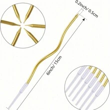 24 piezas Velas en espiral largas para pastel de cumpleaños, velas metálicas para pastel, velas en espiral delgadas con soportes para decoración de pasteles de cumpleaños, boda y fiesta - Plateado - Ver 5