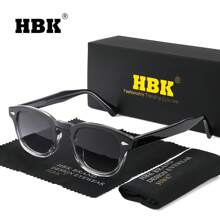 Gafas con montura clásica HBK, estilo de moda casual, retro ovalado, color único, decoración diaria y de ocio para primavera y verano, con empaquetado completo para playa, vacaciones, exterior y viajes - K39768 - Ver 14
