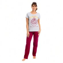 Harry Potter Womens Pyjamas | Hogwarts Pjs For Women Sets | Ladies Cotton Pyjama Set | Women's Nightwear - Multicolor - View 2