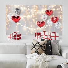 1 pezzo Sfondo fotografico di San Valentino, scatola regalo d'amore, sfondo romantico per l'amore, banner per festa di San Valentino "Ti Amo", decorazioni per San Valentino, accessori per studio fotografico, dimensioni: 210 x 150 cm / 150 x 100 cm / 100 x 75 cm