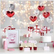 1 pezzo Sfondo fotografico di San Valentino, scatola regalo d'amore, sfondo romantico per l'amore, banner per festa di San Valentino "Ti Amo", decorazioni per San Valentino, accessori per studio fotografico, dimensioni: 210 x 150 cm / 150 x 100 cm / 100 x 75 cm