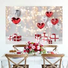 1 pezzo Sfondo fotografico di San Valentino, scatola regalo d'amore, sfondo romantico per l'amore, banner per festa di San Valentino "Ti Amo", decorazioni per San Valentino, accessori per studio fotografico, dimensioni: 210 x 150 cm / 150 x 100 cm / 100 x 75 cm